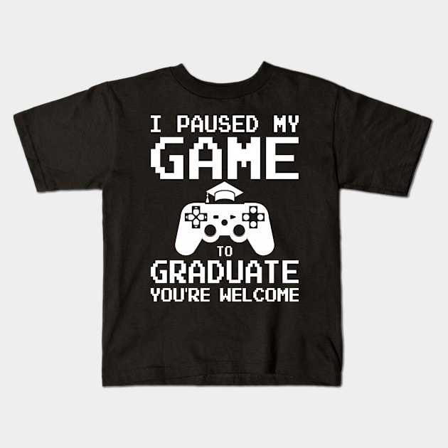 Game Lover Graduate Proud of Class of 2023 Senior Graduation Kids T-Shirt by Gendon Design